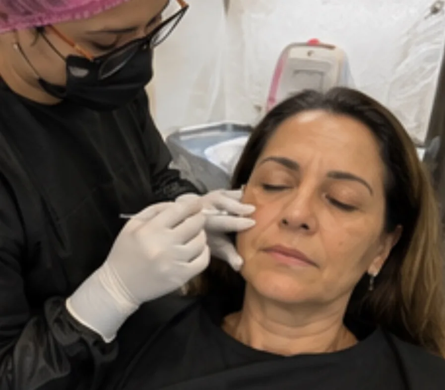 Procedimento estético facial na Clínica Phorma